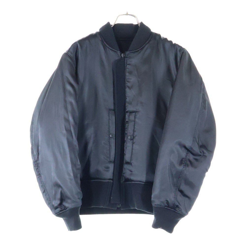 SCHOTT(ショット) レザー切替 リバーシブル ウール スタジャン ジャケット ブルゾン ブラック M53153