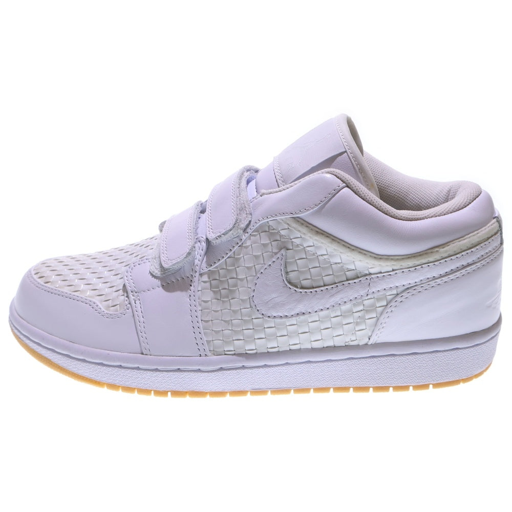 NIKE(ナイキ) AIR JORDAN 1 VELCRO PREMR LOW WOVEN エアジョーダン 1 ベルクロ プレミアム ウーブン ローカットスニーカー ホワイト US9/27cm 344521-101