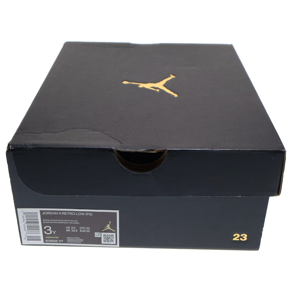 NIKE(ナイキ) PS AIR JORDAN 11 LOW LEGEND BLUE エアジョーダン11 レジェンドブルー ローカットスニーカー ホワイト US3Y/22cm 505835-117