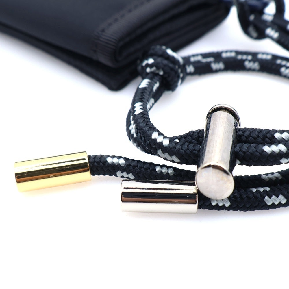 Sacai(サカイ) ×PORTER Trifold Wallet ポーター ストラップ付き ナイロン 三つ折り財布 ウォレット ブラック 2110600188