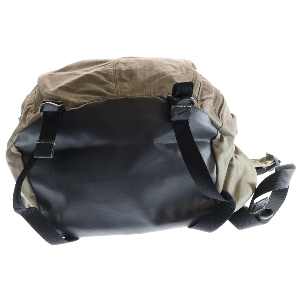 NIKE(ナイキ) ロゴプリント ナイロン バッグパック リュック カーキ