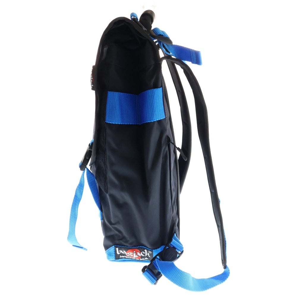 BAGJACK(バッグジャック) ロゴパッチ フラップ バッグパック リュック ブラック/ブルー