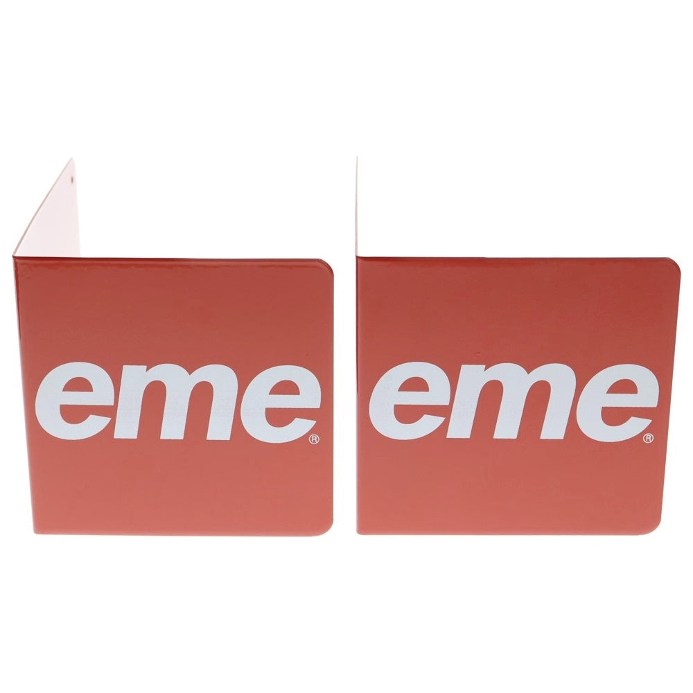 SUPREME(シュプリーム) 17AW Bookends set of 2 ブックエンド 本立て 2個セット レッド/ホワイト