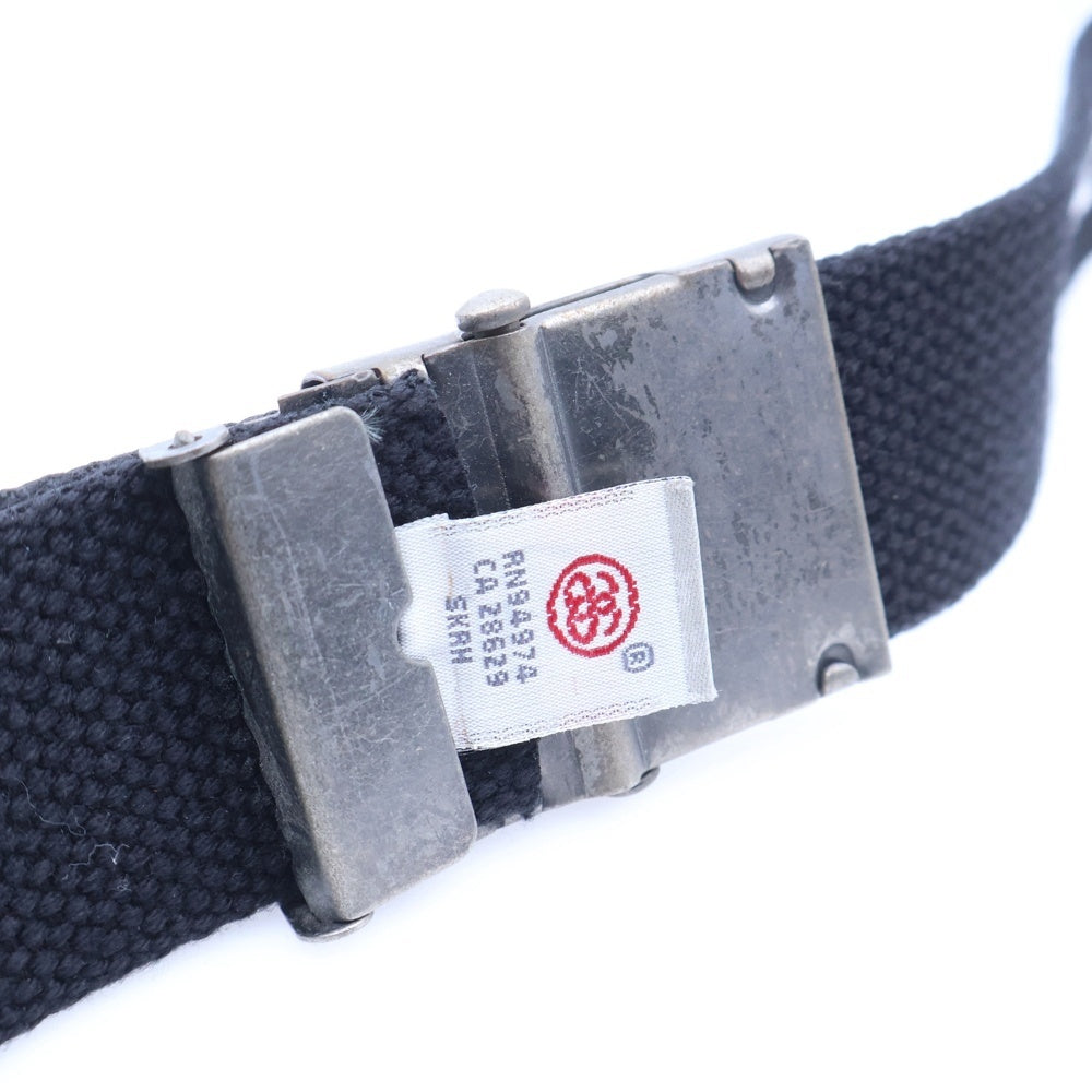 STUSSY(ステューシー) OLD STUSSY オールドステューシー ロゴ刺繍 ガチャベルト ブラック/シルバー