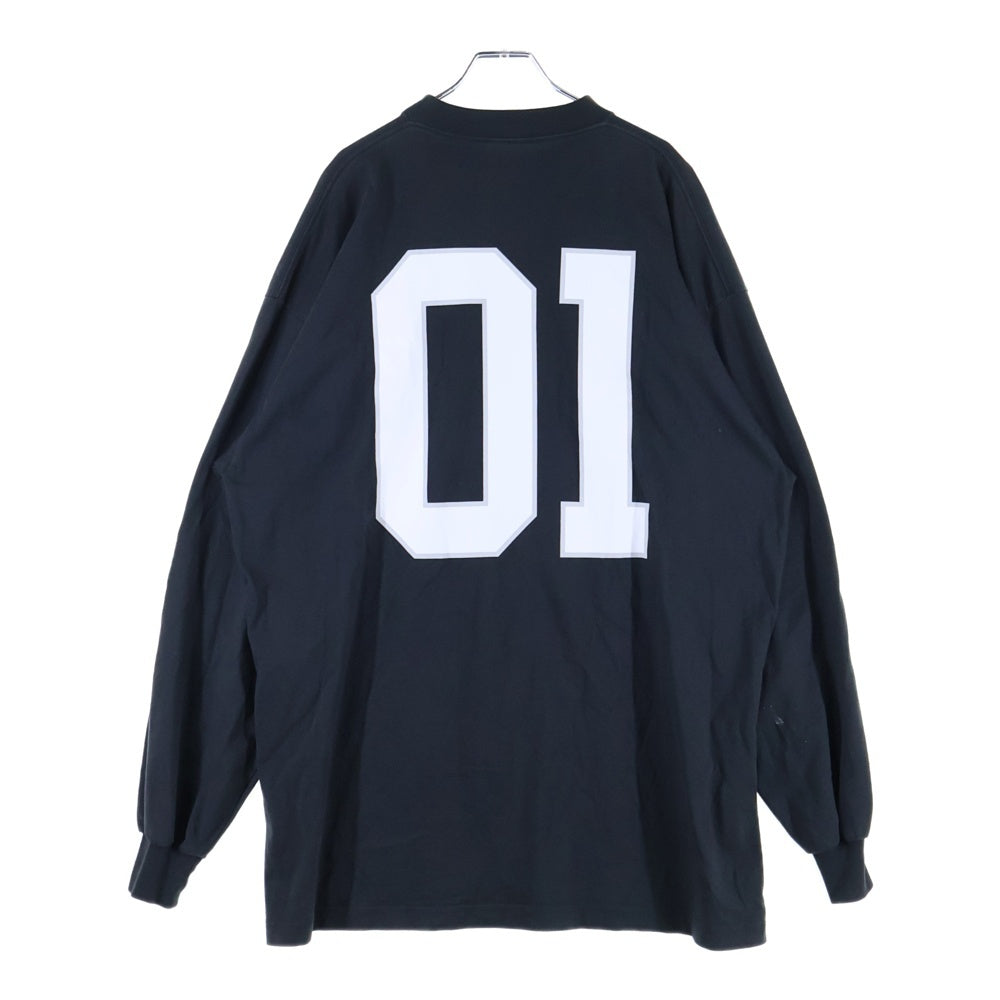 BALENCIAGA(バレンシアガ) 24SS バスケットボール ロゴ刺繍 ロングスリーブ 長袖 Tシャツ カットソー ブラック 796917 TRVW9
