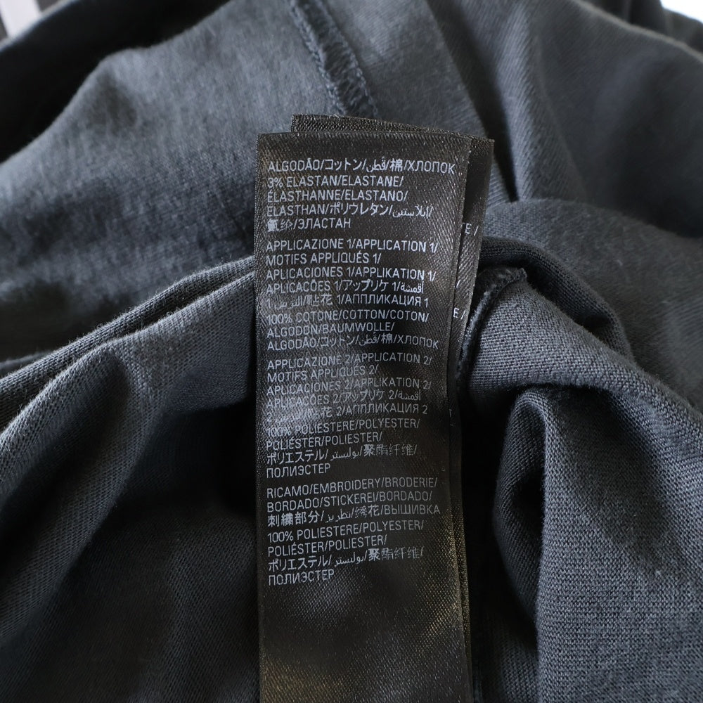 BALENCIAGA(バレンシアガ) 24SS バスケットボール ロゴ刺繍 ロングスリーブ 長袖 Tシャツ カットソー ブラック 796917 TRVW9