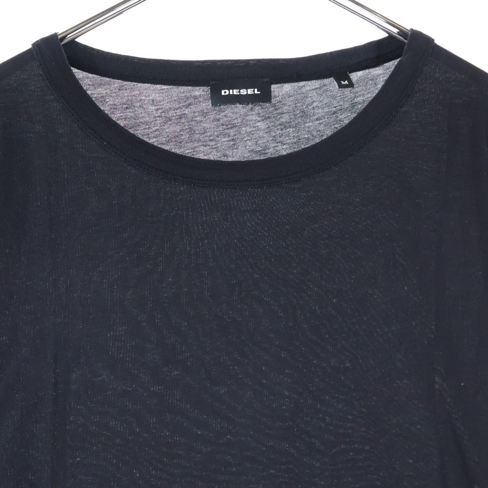 DIESEL(ディーゼル) リブ ロングスリーブ 長袖Tシャツ カットソー ブラック