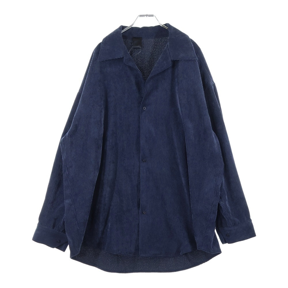 N.HOOLYWOOD(エヌハリウッド) 24AW オープンカラー コーデュロイ 長袖シャツ ネイビー 2242-SH21-017