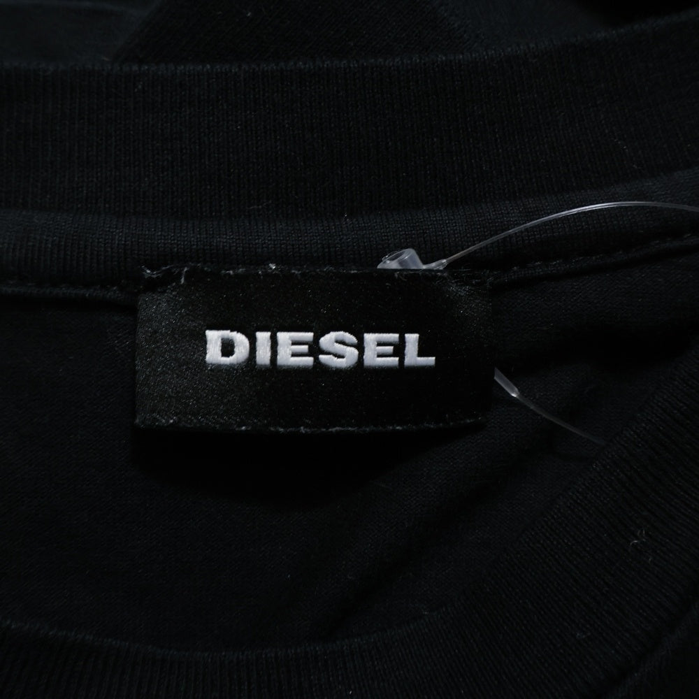 DIESEL(ディーゼル) ショルダーデザイン ロングスリーブ 長袖Tシャツ カットソー ブラック