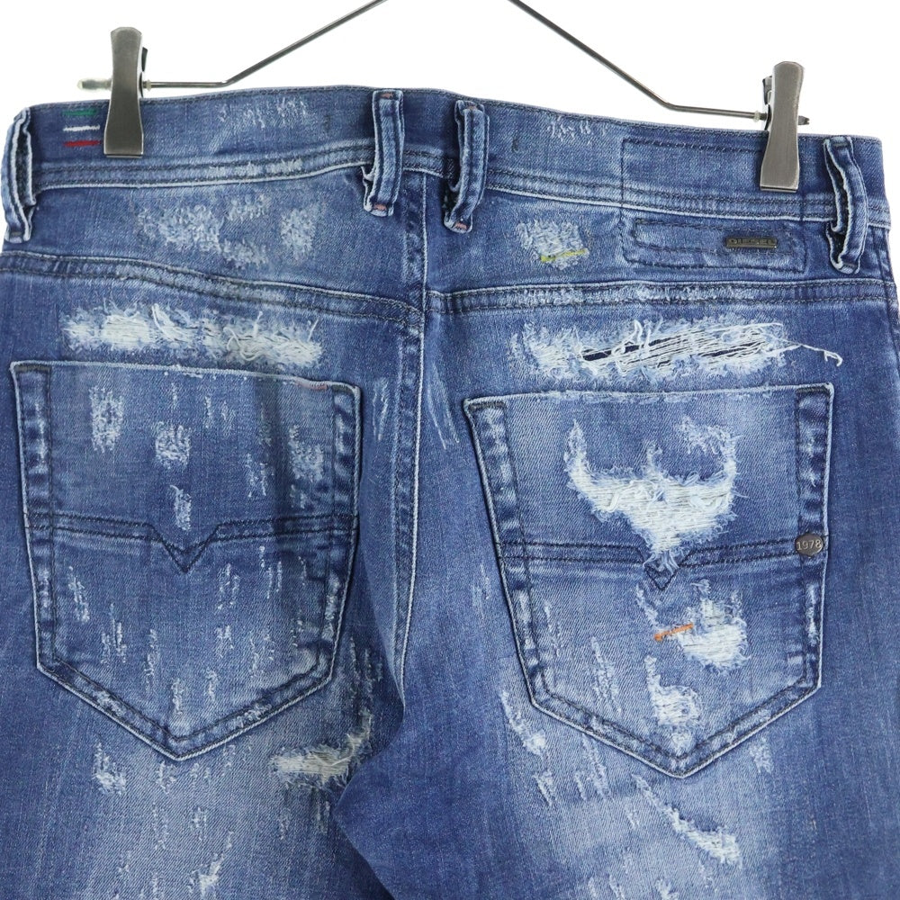 DIESEL(ディーゼル) TEPPHAR ストレッチ スキニー ダメージ デニムパンツ ブルー
