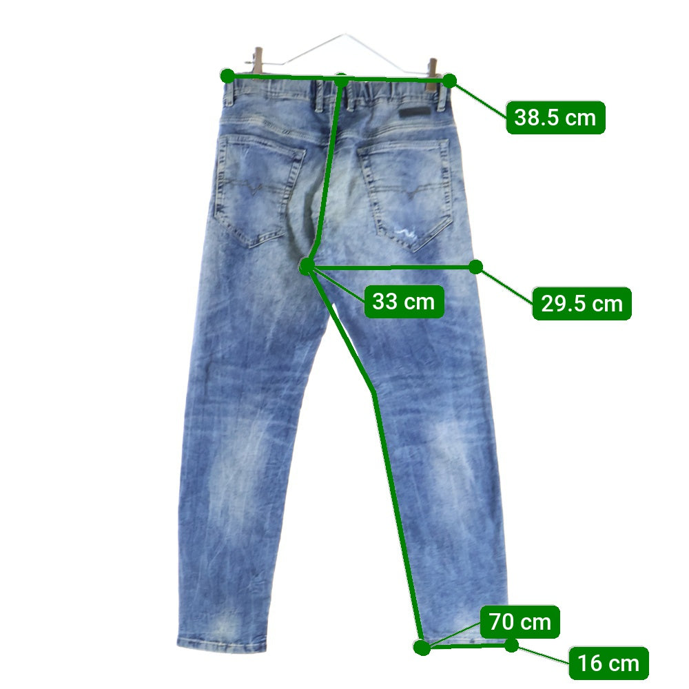 DIESEL(ディーゼル) NARROT ダメージ加工 スキニーデニムパンツ インディゴ