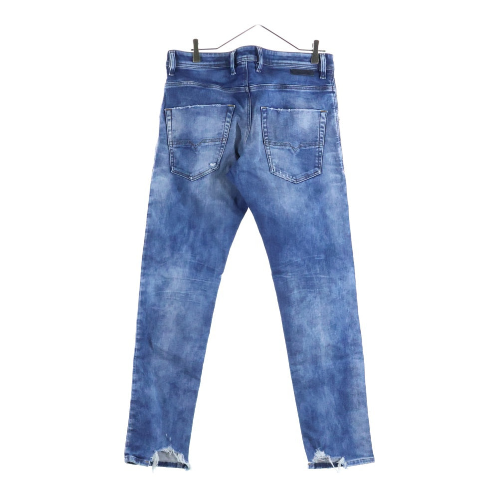 DIESEL(ディーゼル) KROOLEY-T ダメージ加工 スキニー デニムパンツ インディゴ