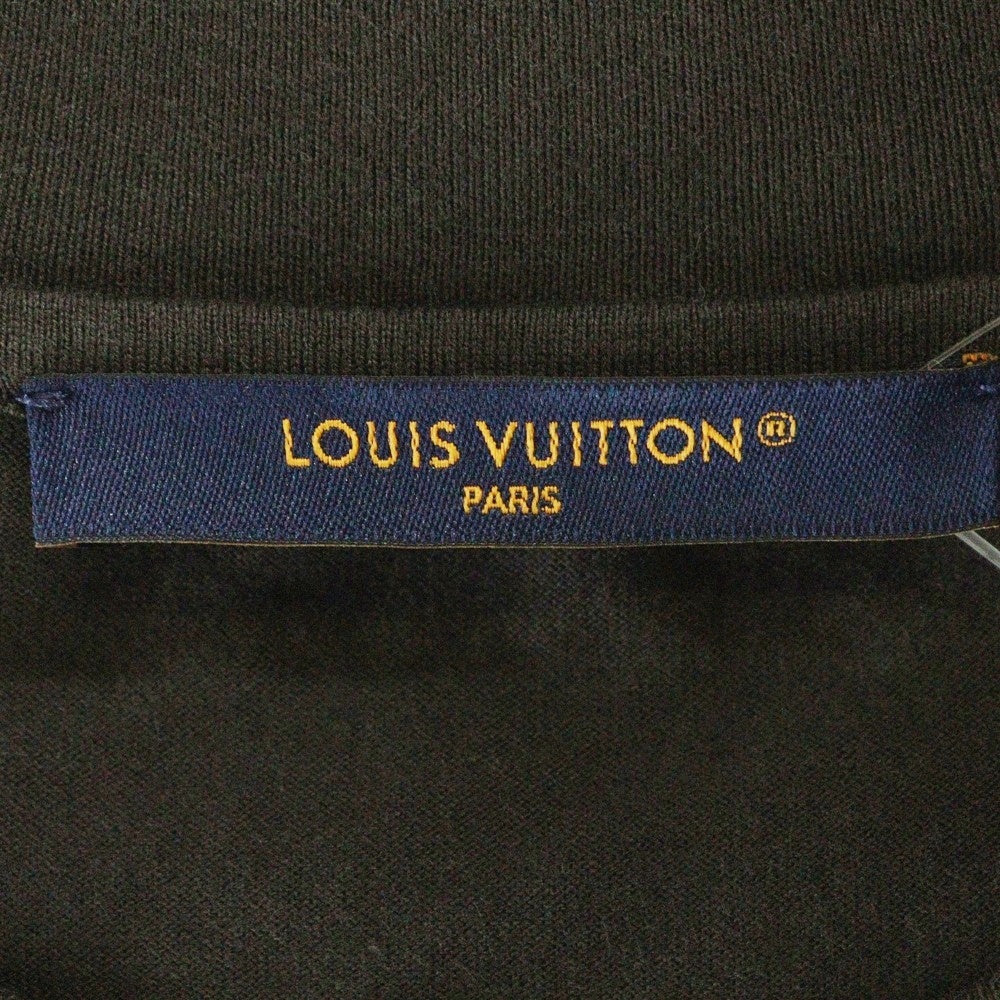 LOUIS VUITTON(ルイヴィトン) 25SS ウォッシュド ロゴプリント クルーネック 半袖Tシャツカットソー ブラウン RM251M NPG HSY98W