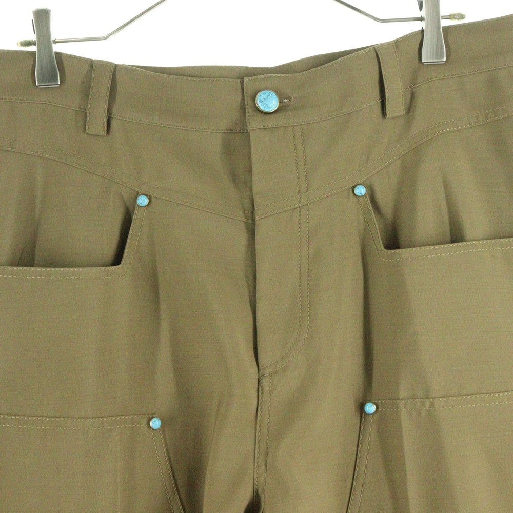 【新品未使用】LOUIS VUITTON 24AW ターコイズ装飾ワークパンツ LOUIS VUITTON(ルイヴィトン) 24AW ターコイズ装飾 テーラード ウール
