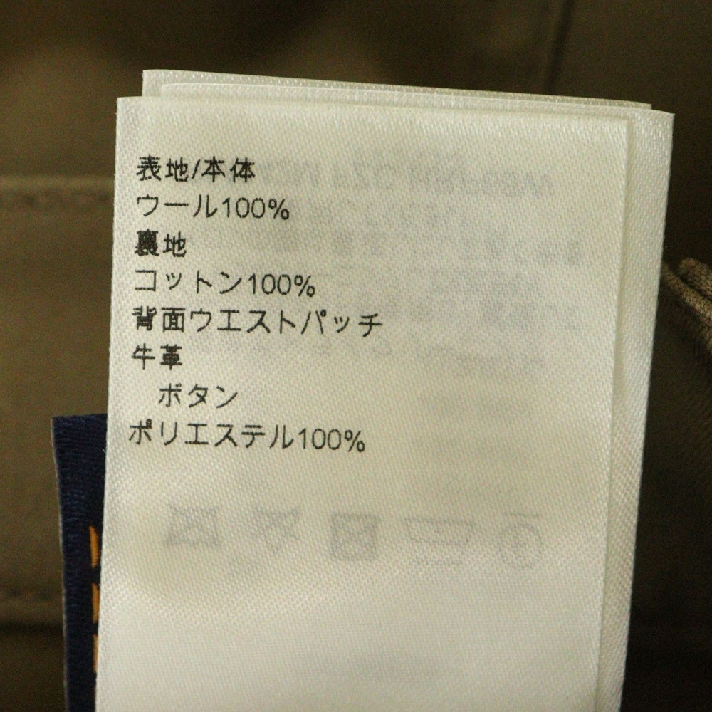 LOUIS VUITTON(ルイヴィトン) 24AW ターコイズ装飾 テーラード ウール ワークウェア ダブルニーワイドトラウザー スラックス ロングパンツ ブラウン RM242M FZC HRP88W