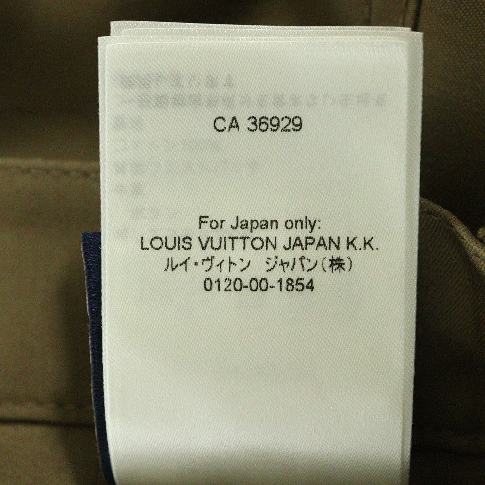 LOUIS VUITTON(ルイヴィトン) 24AW ターコイズ装飾 テーラード ウール ワークウェア ダブルニーワイドトラウザー スラックス ロングパンツ ブラウン RM242M FZC HRP88W