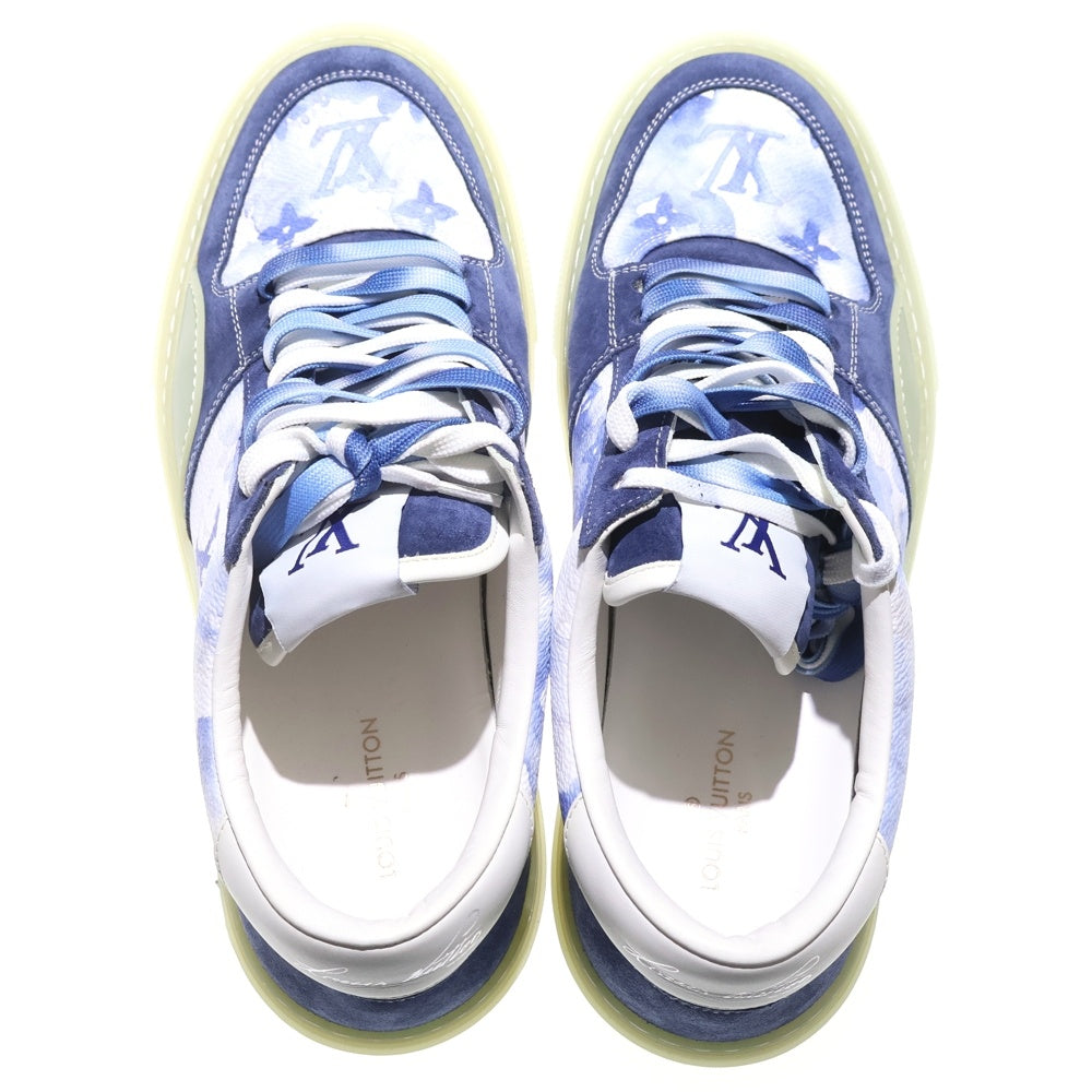 LOUIS VUITTON(ルイヴィトン) ウォーターカラーモノグラム オリーライン レザー ローカットスニーカースニーカー ホワイト/ブルー FA0231