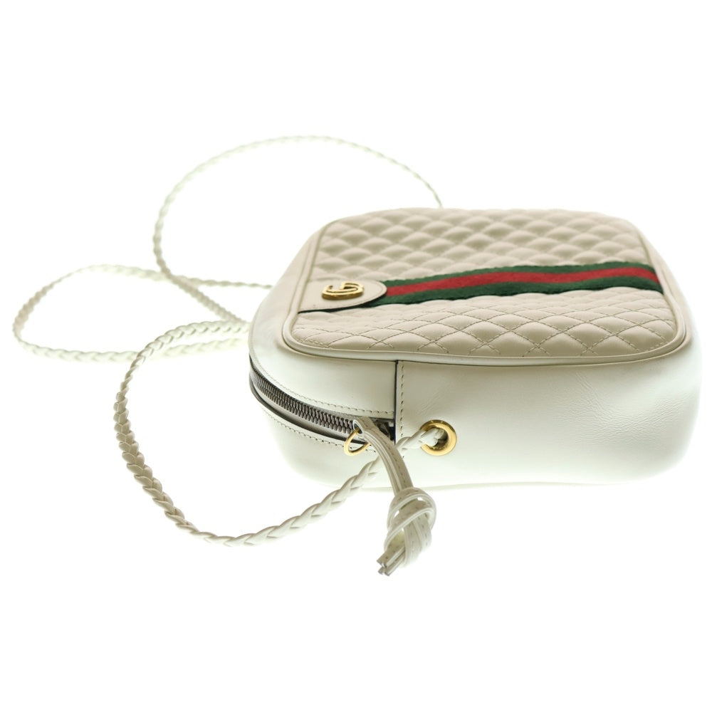 GUCCI(グッチ) GGマーモント シェリーライン レザー キルティング ショルダーバッグ ホワイト 541051