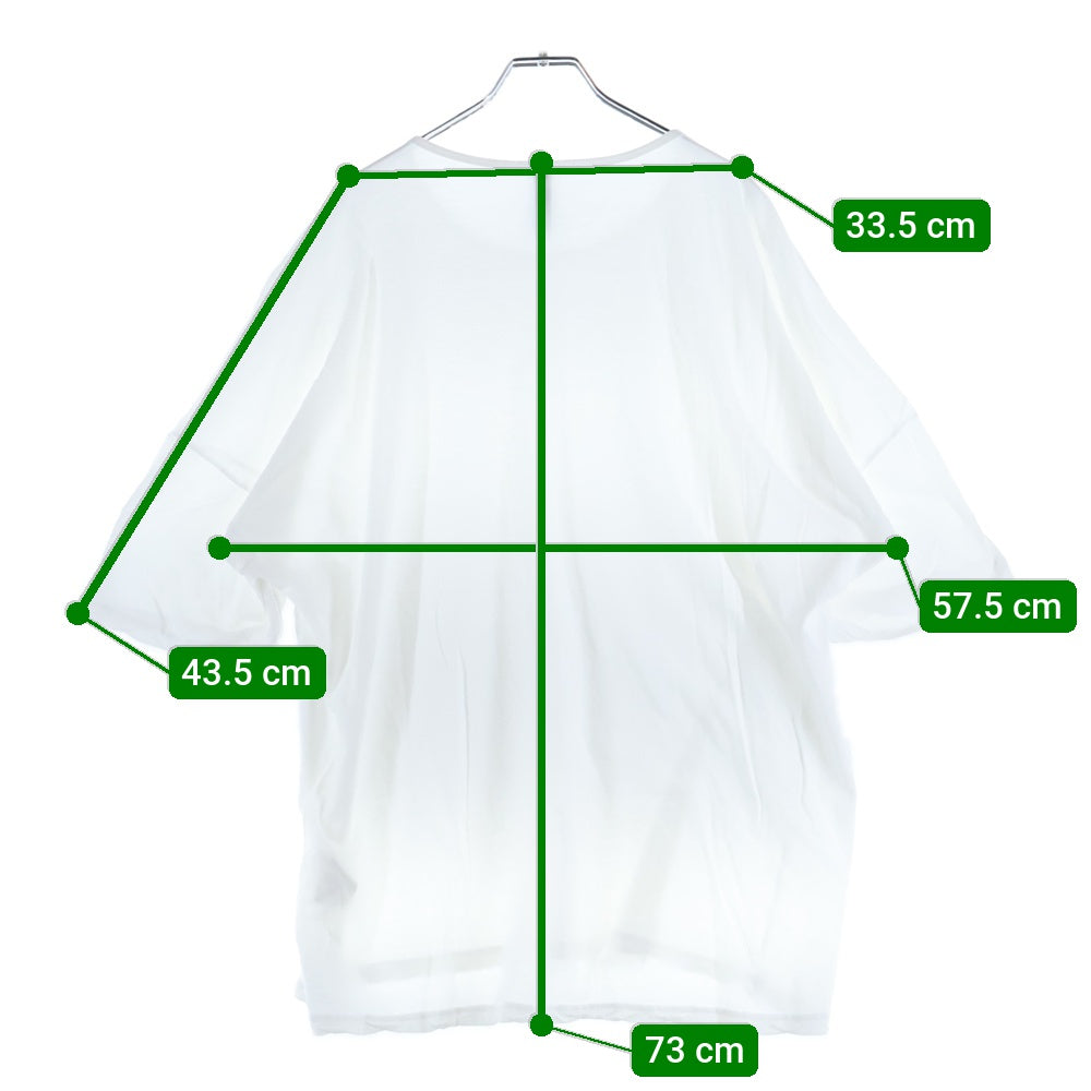 KAZUYUKI KUMAGAI ATTACHMENT(カズユキクマガイ アタッチメント) フレスカ 天竺 クルーネックドルマン S/S 半袖Tシャツ カットソー ホワイト KJ01-011