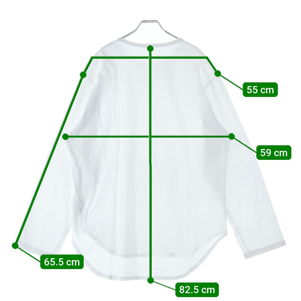 Ground Y(グラウンドワイ) 20SS ロングスリーブ 長袖Tシャツカットソー ホワイト GN-T18-040