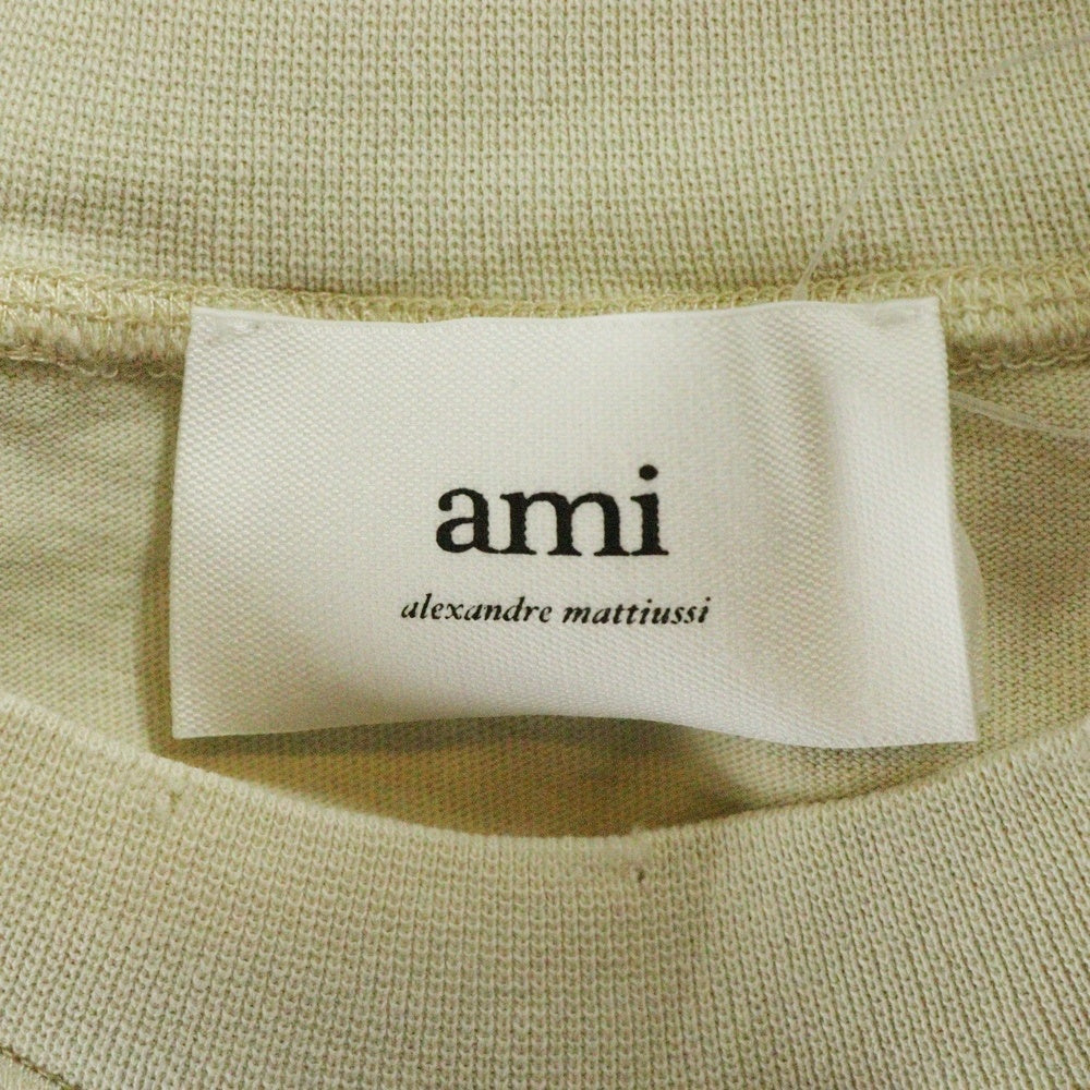 AMI Alexandre Mattiussi(アミアレクサンドルマテュッシ) レイヤード クルーネック ロングスリーブ 長袖Tシャツカットソー ベージュ UTS216.JE0051