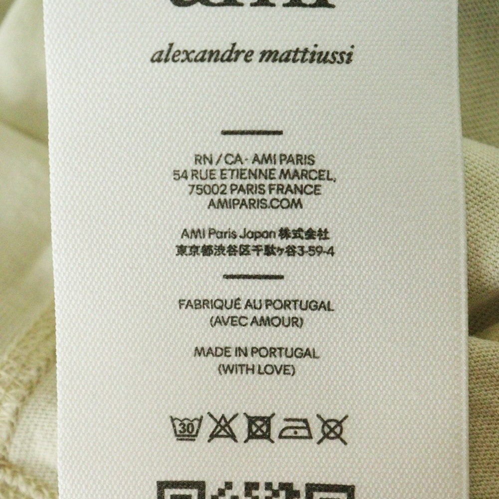 AMI Alexandre Mattiussi(アミアレクサンドルマテュッシ) レイヤード クルーネック ロングスリーブ 長袖Tシャツカットソー ベージュ UTS216.JE0051
