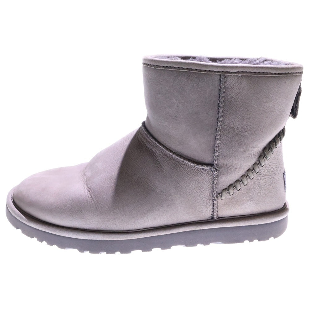 UGG(アグ) CLASSIC MINI DECO 裏地ボア クラシック ミニ デコ ムートン ショート ブーツ グレー 1009687