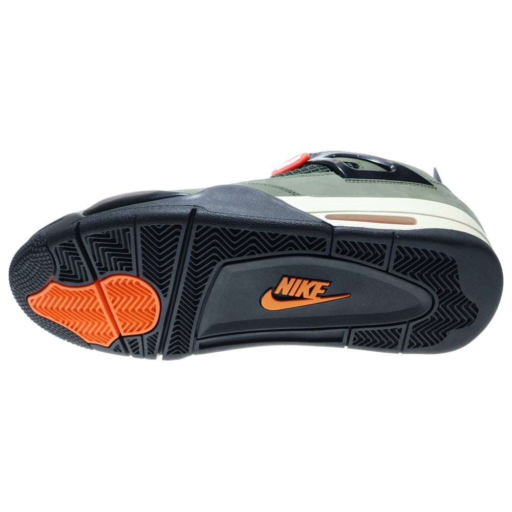 NIKE(ナイキ) ×UNDEFEATED AIR JORDAN 4 RETRO アンディフィーテッド エアジョーダン4 レトロ ハイカットスニーカー カーキ US10/28cm IB1519-200