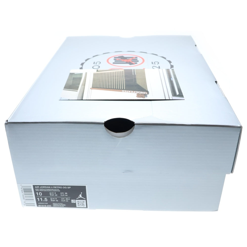 NIKE(ナイキ) ×UNDEFEATED AIR JORDAN 4 RETRO アンディフィーテッド エアジョーダン4 レトロ ハイカットスニーカー カーキ US10/28cm IB1519-200