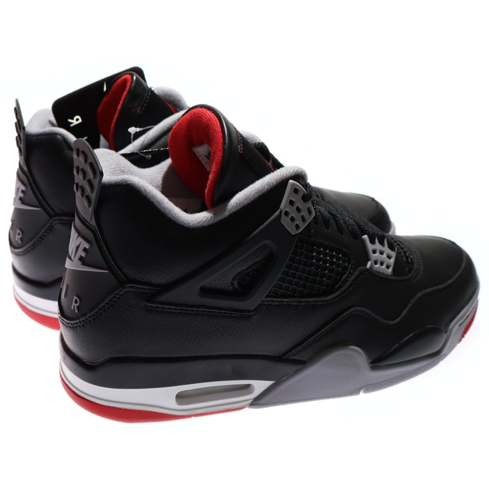 NIKE(ナイキ) AIR JORDAN 4 RETRO BRED REIMAGINED エアジョーダン レトロ ブレッドリイマジンド ハイカットスニーカー ブラック/レッド US9.5/27.5cm FV5029-006
