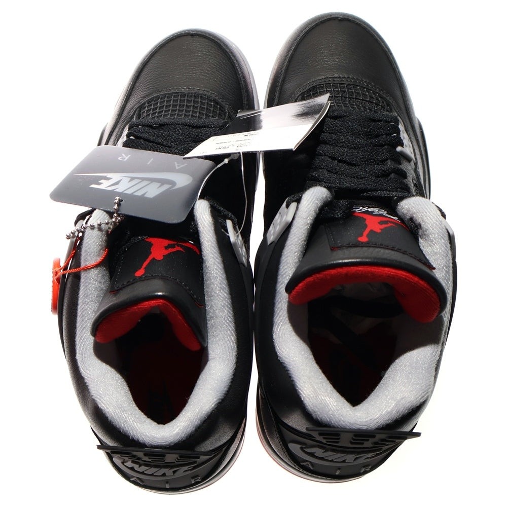 NIKE(ナイキ) AIR JORDAN 4 RETRO BRED REIMAGINED エアジョーダン レトロ ブレッドリイマジンド ハイカットスニーカー ブラック/レッド US9.5/27.5cm FV5029-006