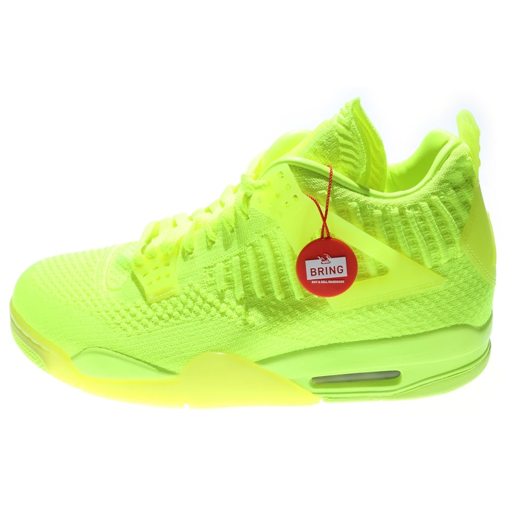 NIKE(ナイキ) AIR JORDAN 4 RETRO FLYKNIT エアジョーダン4 レトロ フライニット ボルト ハイカットスニーカー イエロー US10/28cm AQ3559-700