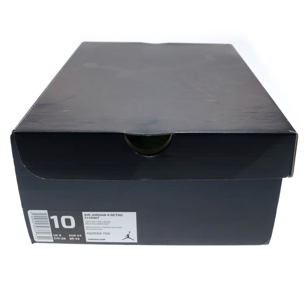 NIKE(ナイキ) AIR JORDAN 4 RETRO FLYKNIT エアジョーダン4 レトロ フライニット ボルト ハイカットスニーカー イエロー US10/28cm AQ3559-700