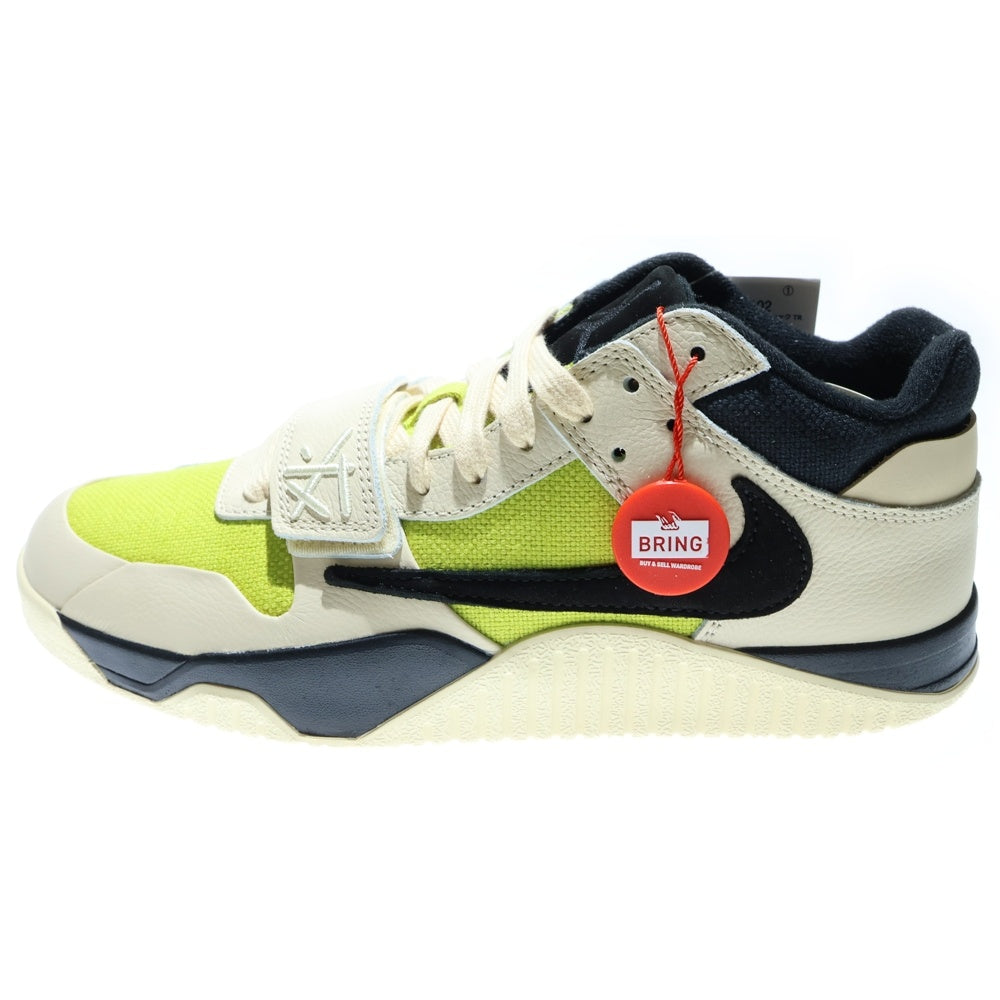 NIKE(ナイキ) ×Travis Scott JORDAN JUMPMAN JACK CJ1 T-Rexx Bright Cactus トラビススコット ジョーダン ジャンプマンブライトカクタス ローカットスニーカー US9.5/27.5cm FZ8117-102