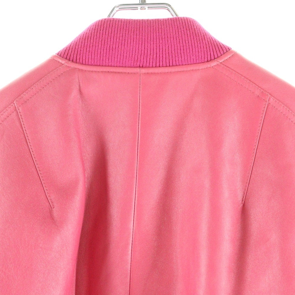 PRADA(プラダ) 21AW Oversized nappa leather bomber jacket オーバーサイズ ナッパ ボンバージャケット ピンク 58A079 1ZFE
