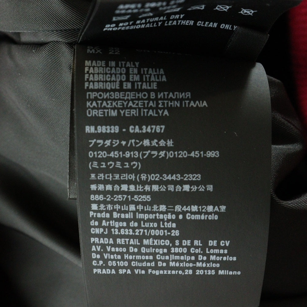 PRADA(プラダ) 21AW Oversized nappa leather bomber jacket オーバーサイズ ナッパ ボンバージャケット ピンク 58A079 1ZFE