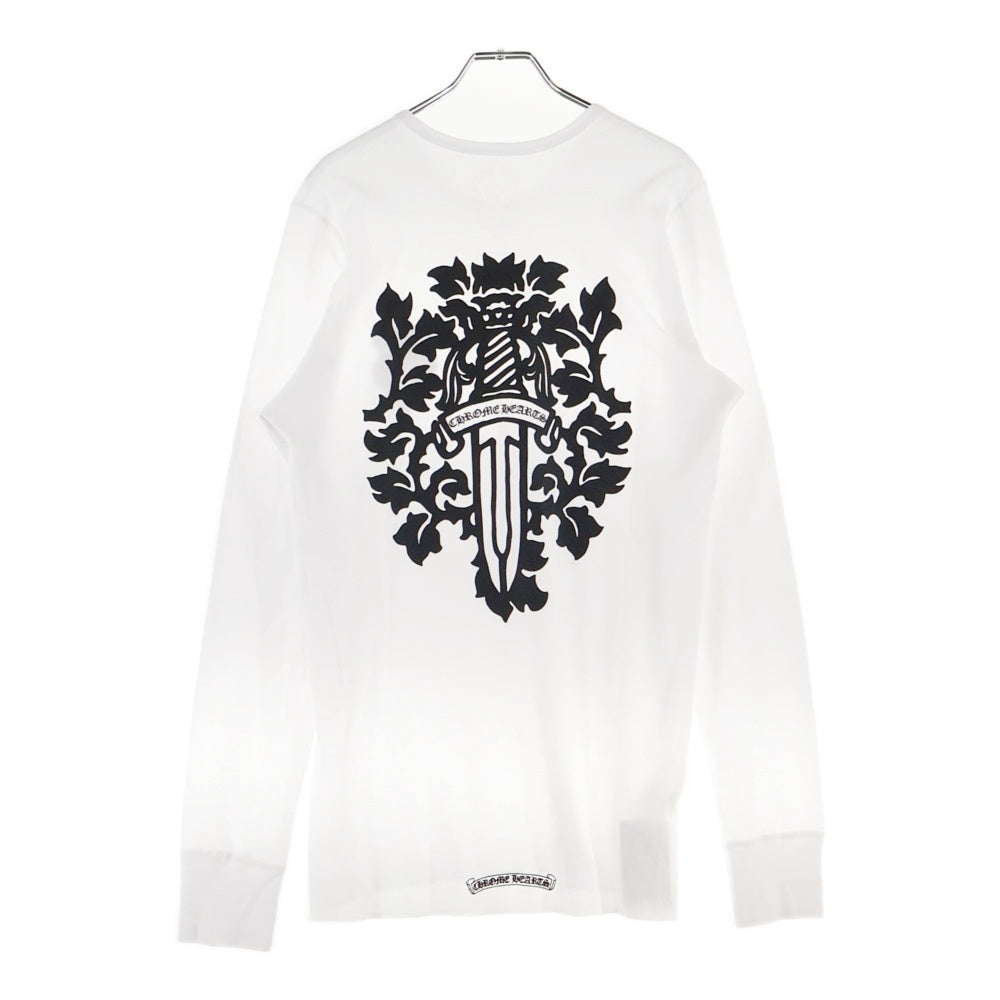 CHROME HEARTS(クロムハーツ) THERMAL L/S VINE DAGGER ヴァインダガー バックプリント サーマル 長袖Tシャツ カットソー ホワイト