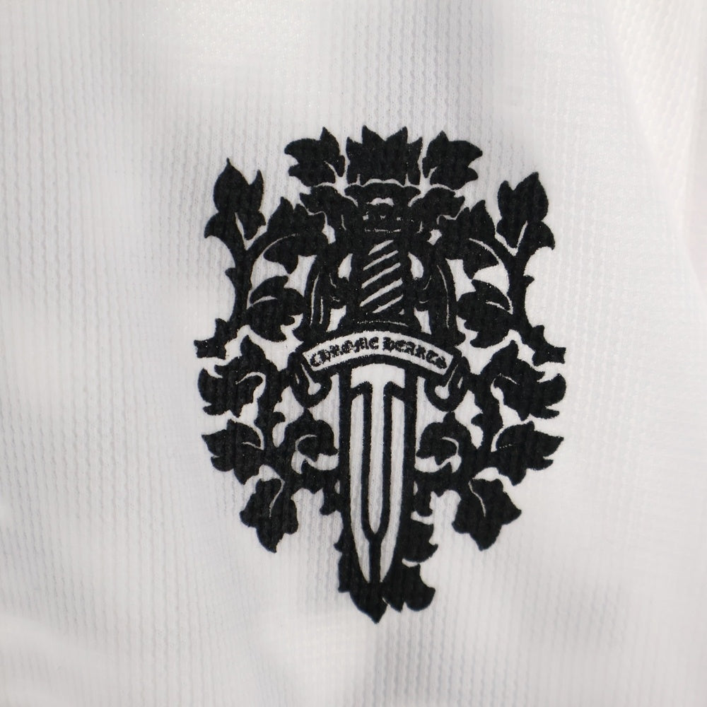 CHROME HEARTS(クロムハーツ) THERMAL L/S VINE DAGGER ヴァインダガー バックプリント サーマル 長袖Tシャツ カットソー ホワイト