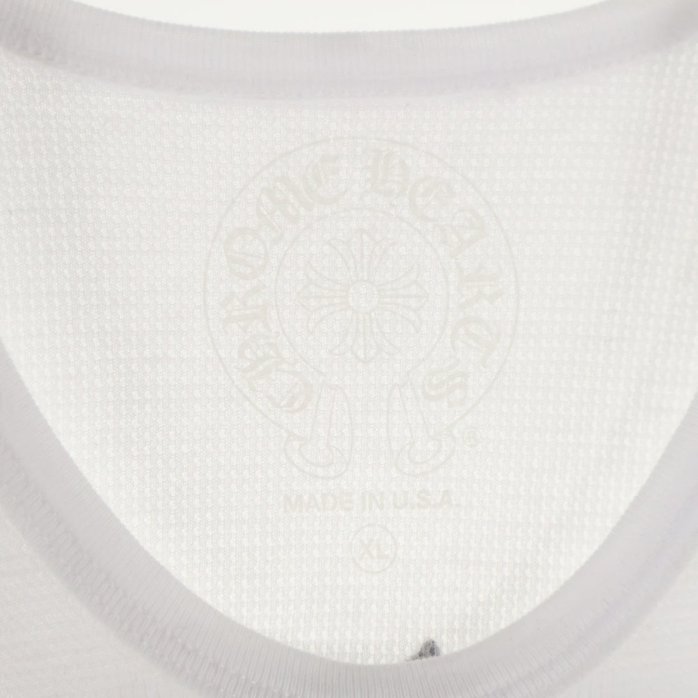 CHROME HEARTS(クロムハーツ) THERMAL L/S VINE DAGGER ヴァインダガー バックプリント サーマル 長袖Tシャツ カットソー ホワイト