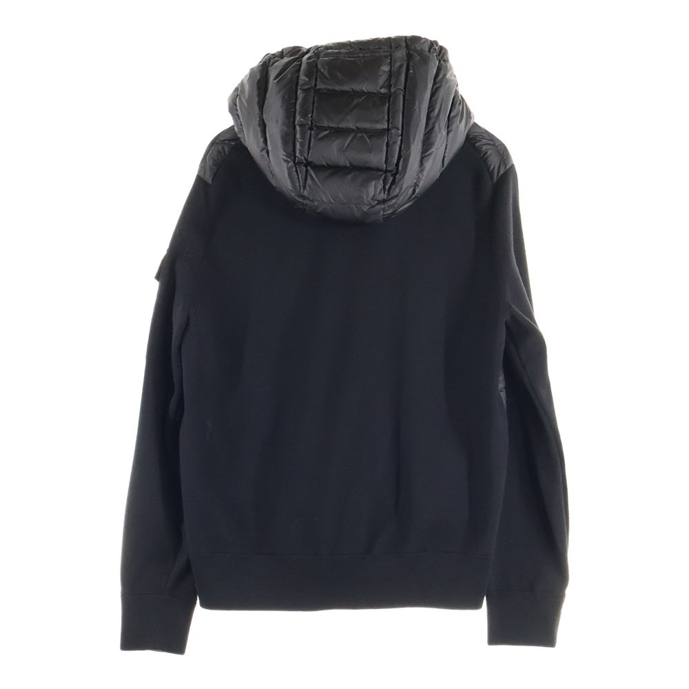 MONCLER(モンクレール) 19SS ニット切り替え ジップアップ フーディダウンブルゾン ブラック
