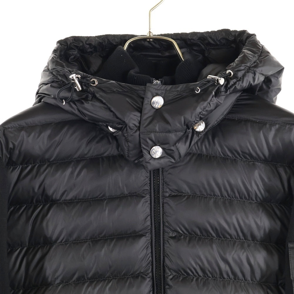 MONCLER(モンクレール) 19SS ニット切り替え ジップアップ フーディダウンブルゾン ブラック
