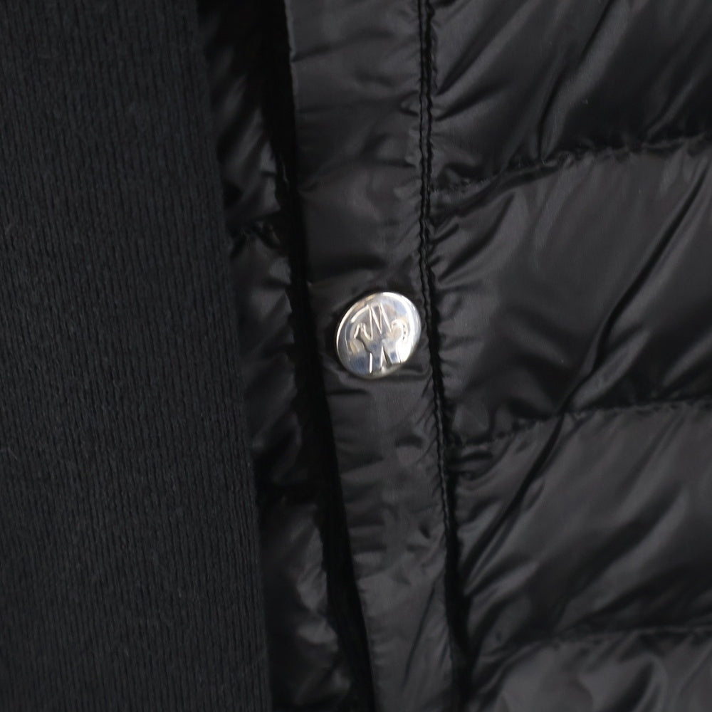 MONCLER(モンクレール) 19SS ニット切り替え ジップアップ フーディダウンブルゾン ブラック