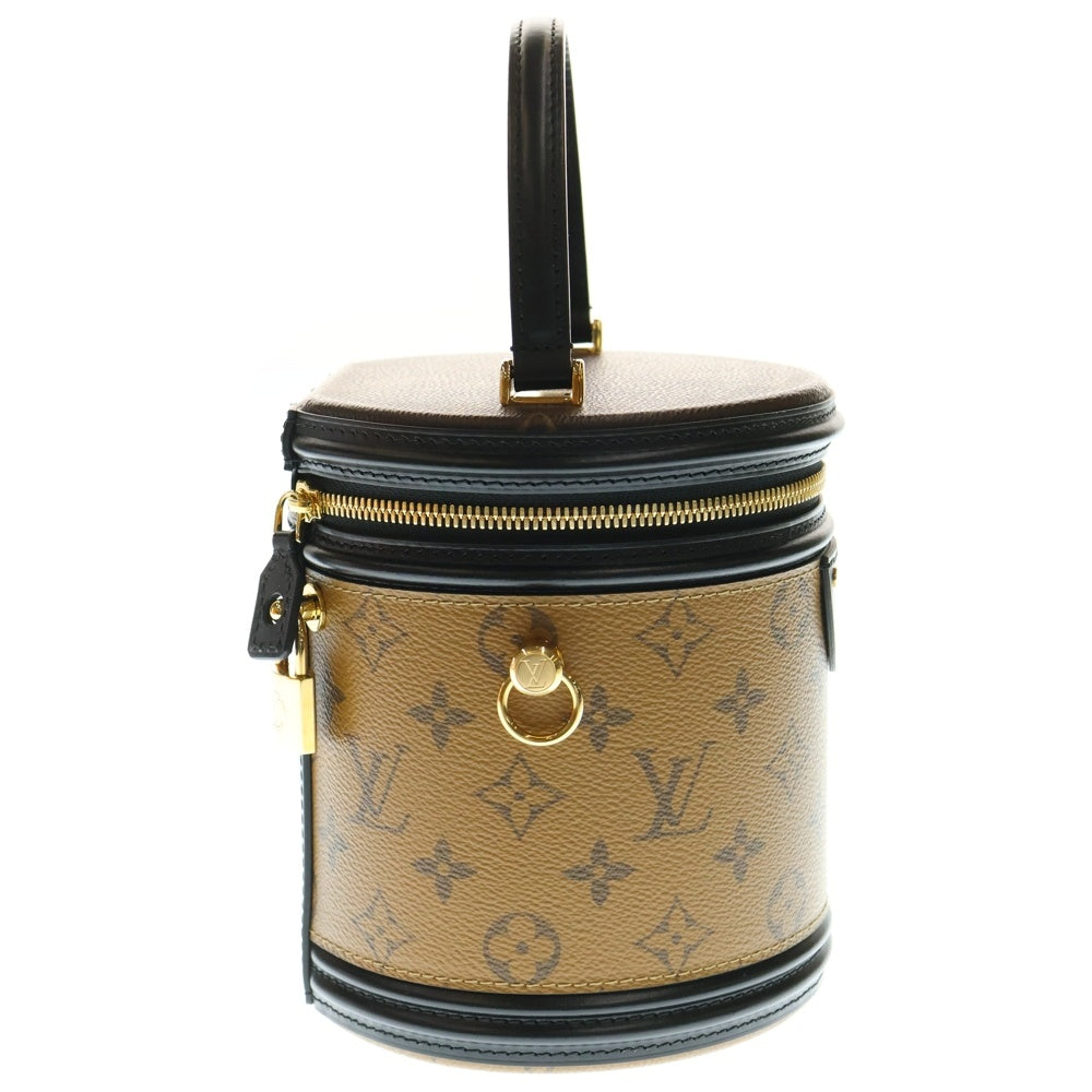 LOUIS VUITTON(ルイヴィトン) カンヌ モノグラムリバース PVC レザー 2WAY ハンド ショルダー バニティバッグ ゴールド金具 ブラウン/ブラック M43986