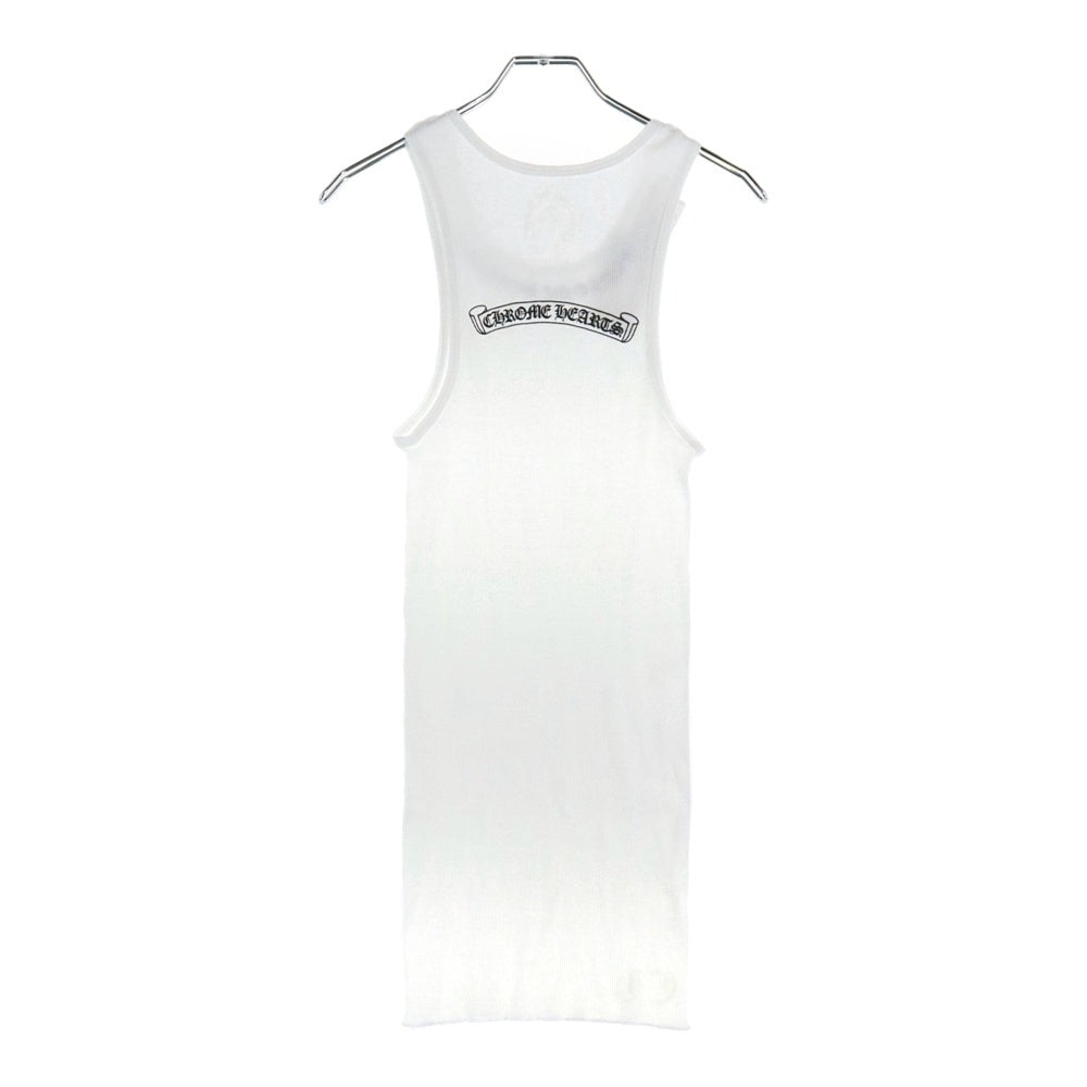 CHROME HEARTS(クロムハーツ) Neck Logo Back Scroll Tank Top ネックロゴ バックスクロール プリント タンクトップ ノースリーブカットソー ホワイト