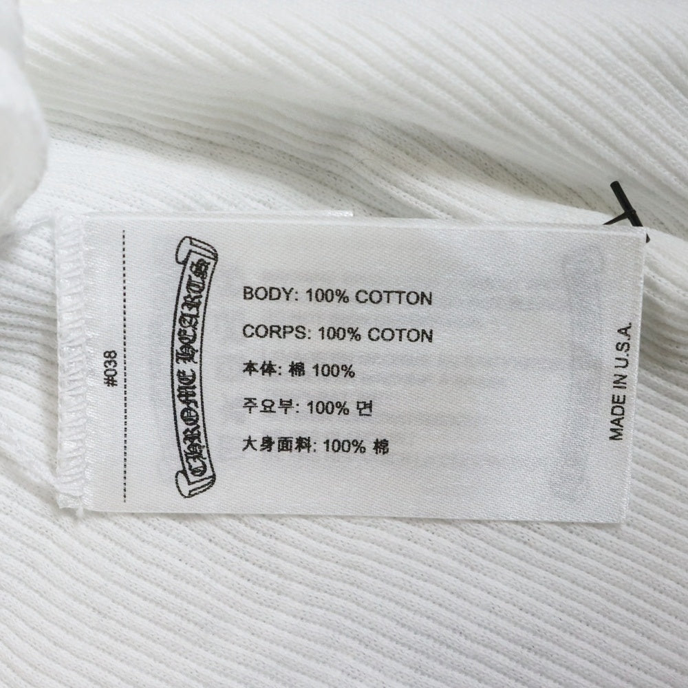 CHROME HEARTS(クロムハーツ) Neck Logo Back Scroll Tank Top ネックロゴ バックスクロール プリント タンクトップ ノースリーブカットソー ホワイト