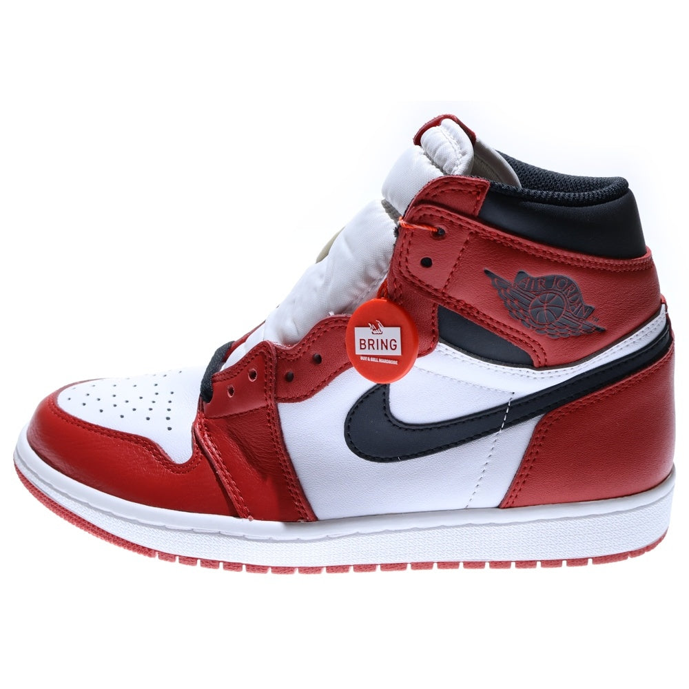 NIKE(ナイキ) 【観賞用 2015年製】AIR JORDAN 1 RETRO HIGH CHICAGO エアジョーダン1 シカゴ ハイスニーカー レッド/ホワイト US9/27cm 555088-101