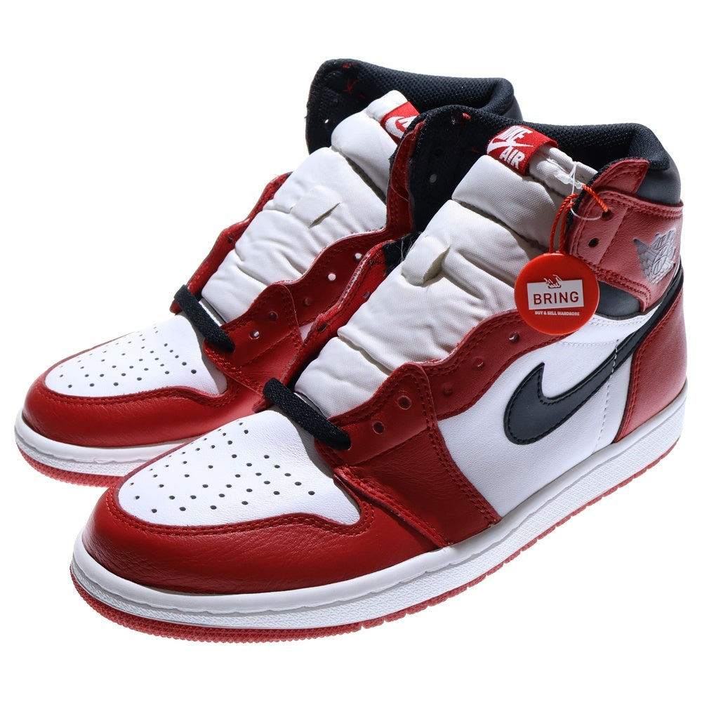 NIKE(ナイキ) 【観賞用 2015年製】AIR JORDAN 1 RETRO HIGH CHICAGO エアジョーダン1 シカゴ ハイスニーカー レッド/ホワイト US9/27cm 555088-101