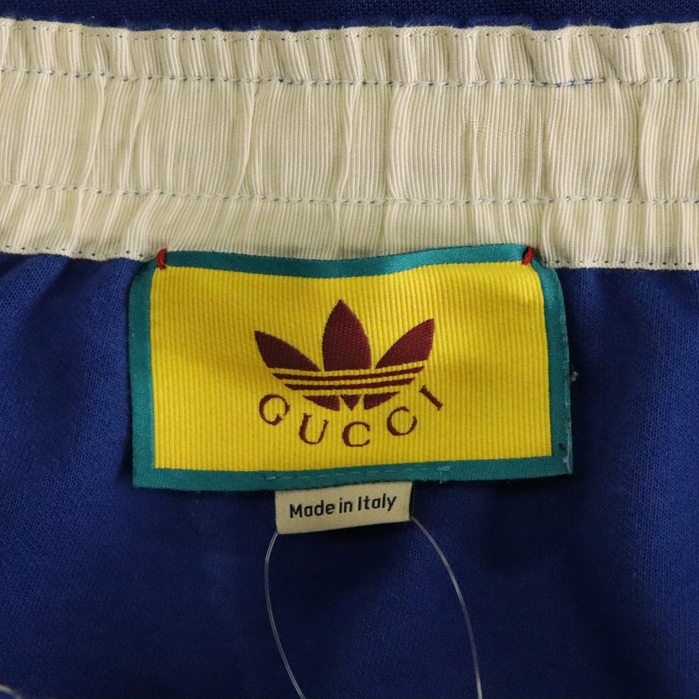 GUCCI(グッチ) 23SS ×adidas Flared Track Bottoms Cobalt Blue アディダス サイドライン フレア トラック ロングパンツ ブルー 696270 XJEGU