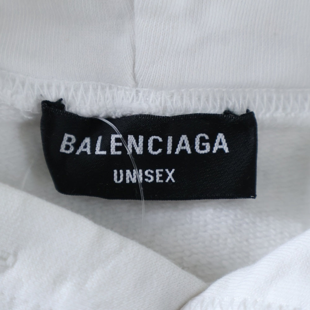 BALENCIAGA(バレンシアガ) 22SS PARIS刺繍 スウェット プルオーバー パーカー ホワイト 674986