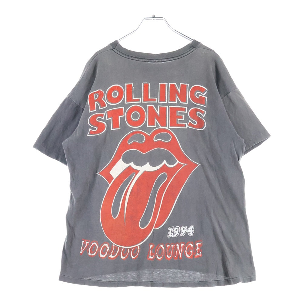 VINTAGE(ヴィンテージ) 90S THE ROLLING STONES VOODOO LOUNGE WORLD TOUR 94 ザローリングストーンズ ブードゥーラウンジ クルーネック半袖Tシャツ カットソー チャコールグレー